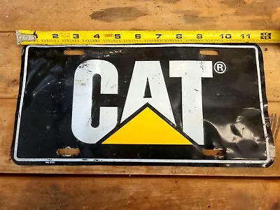 Vintage CAT Caterpillar Black Aluminum Novelty License Plate • $9.99