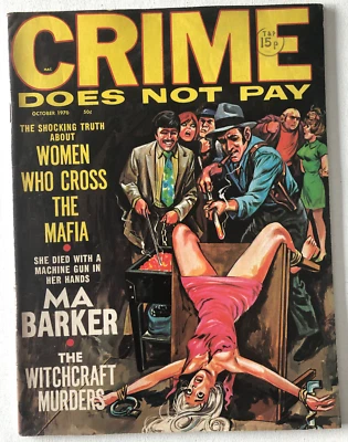£1 • Buy Crime Does Not Pay - Oct 1970 - Very Rare Graphic Cover True Crime Magazine