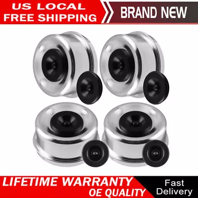 4x 2.72  Grease Dust Cap W/Rubber Plug For EZ Lube 7000-8000 Lbs. Trailer Axles • $17.88