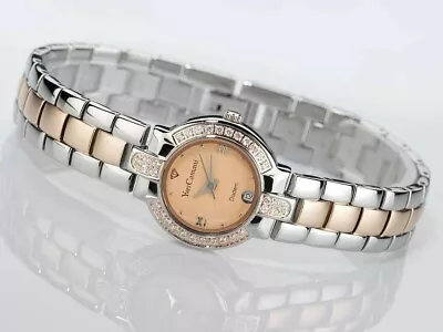 MONTRE YVES CAMANI DIADEM. PLAQUÉE OR ROSE Et ARGENT. PIERRES SWAROVSKI 12900€ • £51.27