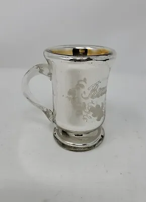 Antique Mercury Glass 3 1/4  Cup / Mug  Remember Me   • $25