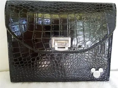 Disney Parks Black Mickey Icon Black Faux Alligator Skin Tablet / Ipad Case New • $17.99