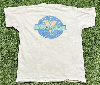 VTG 90's Vuarnet France T-Shirt Men's L Single Stitched Double Sided Distressed • $25.19