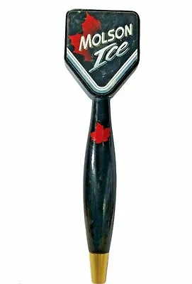 Molson Ice Beer Red Maple Leaf Wooden Tap Handle 11 ¾  Tall • $12.95