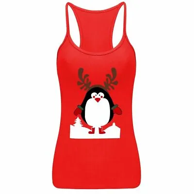 £6.95 • Buy Womens Ladies A Cute Animal Christmas Ribbed Tank Gym Gift Singlet Lycra Vest