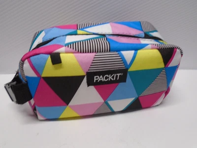 $16.19 • Buy Packit Freezable Bag Snack Cooler Freezer Pack Small Lunch Tote Color Triangles