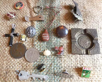 Lot Junk Drawer Lot Of Misc. Vintage StuffPins Medals # Lot 8 • $25
