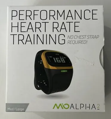 Mio Alpha 2 Activity Tracker Watch Smart Heart Rate Sport Yellow/Black Open Box • $58.12