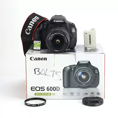 Canon EOS 600D DSLR Camera & Canon EF-S 18-55mm III Lens Kit Boxed 11969 Shots • £179.99