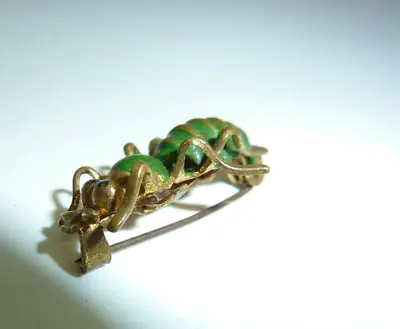 Vintage West Germany Enameled Filigree Brooch 1'' ANT • $9.99