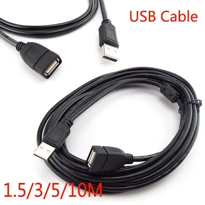 $7.03 • Buy 1.5/3/5/10M USB 2.0 Male Female Extension Data Charger Cable Cord Wire Adapter
