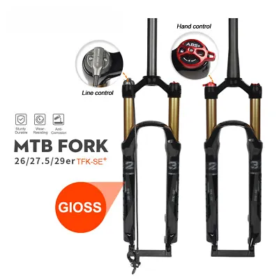  Bicycle Front Suspension Air Fork 26/27.5/ 29 Inch Mountain Bike Line Control • $207.68