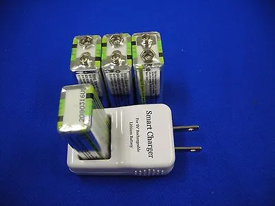 4 X 9v Rechargeable LiPO Battery 720mAh(9v NiMH 3 Times)+9v LiPO Safety Charger • $55.50