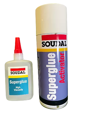 SOUDAL Mitre Glue Kit 400ML Activator 100g Super Glue JUMBO TRADE PACK • £17.95