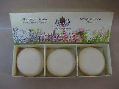 3 Lily Of The Valley Fine English Soaps ~ Ascot Perfumery ~ 3 X 100gm • £8.99