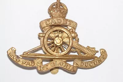 British Army Metal Cap Badge Royal Artillery Cadet • £10