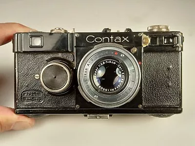 Rare 1934 Contax I (e) 5cm F2.8 Zeiss Jena Tessar Working Shutter & Rangefindr • $575