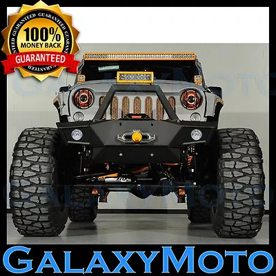 Rock Crawler Front Bumper+OE Fog Light Hole+Winch Plate For 07-18 Wrangler JK • $299.74