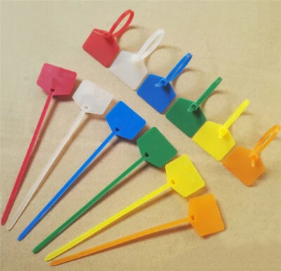 £6.69 • Buy 100Pc Colourful Nylon Self-Locking Label Tie Network Cable Marker Wire Str-q -k-