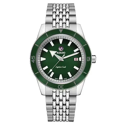 Men's Rado Captain Cook Automatic 42mm Green Dial Watch R32505313 • $1595