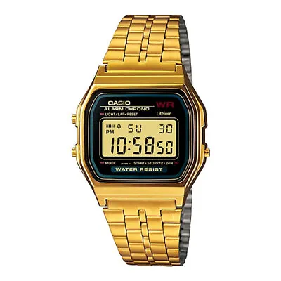 Casio A159WGEA Retro Stainless Steel Watch Gold • $43.98