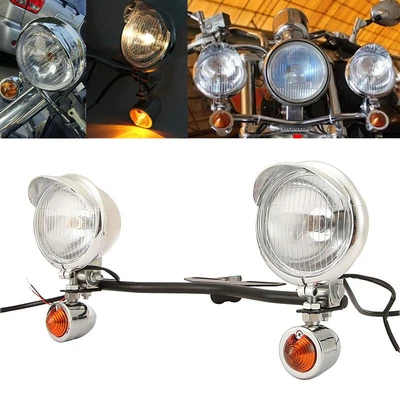 $69.99 • Buy Passing Turn Signal Spot Light Bar For Yamaha V Star 650 950 1100 Custom Classic