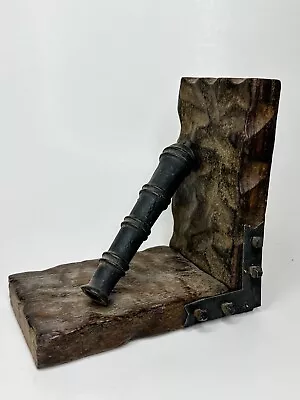 Vintage Wood Cannon Single Bookend 6  Military • $16.99