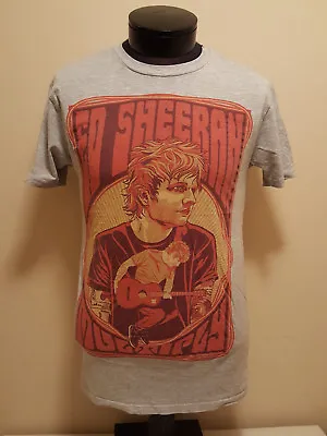 Ed Sheeran Multiply Tour T Shirt M Medium EUC Gray Guitar Pop Music INV280 • $13.24