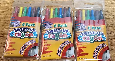 6 Count Pack Twist Up Crayons Lot Of 3 • $9.99