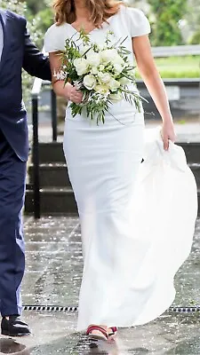 $1150 • Buy 2 WATCHERS Roland Moret Wedding Dress UK/AUS Size10 Worn Once 