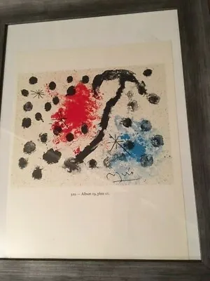 Joan Miro Hand Signed Lithograph   Album -   322-Album 19 Plate 11 With C.O.A. • $1500