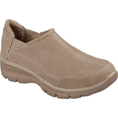 NIB Skechers Easy Going Hive Natural Tan US 6 EU 36 UK 3 Suede+Faux Fur Bootie • $34.95