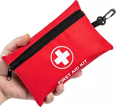 Mini First Aid Kit 140 Piece Small First Aid Medical Kit Car Home Office Travel • $14.46