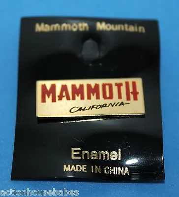 Mammoth California Name Ski Pin Badge/skiing/lapel/hat/mountains -red/gold/black • $9.99