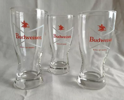 Lot Of 3 Vintage Budweiser Beer Glasses • $24.99