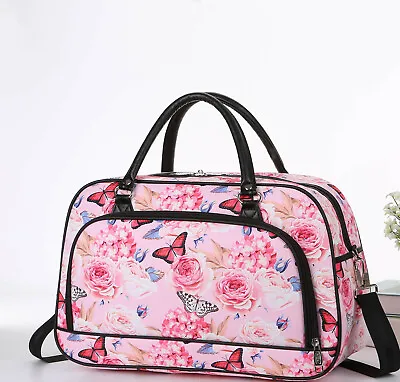 £16.47 • Buy Printed Medium Size Ladies Crossbody Holdall Bag Women Travel Weekend Handbag LX