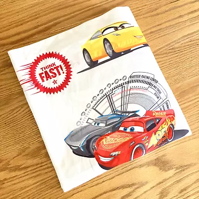 Disney Pixar Cars 3 Twin Flat Sheet Bedding Rusteze Racing Center Poly Fabric • $11.95