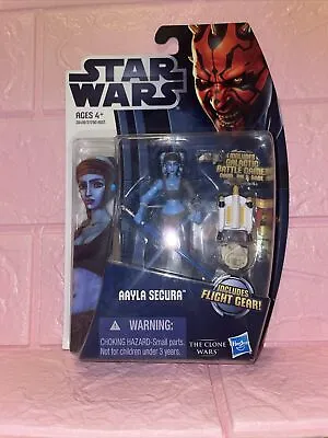 New Sealed Star Wars Clone Wars Aayla Secura CW14 Action Figure Hasbro 2012  • $24.95