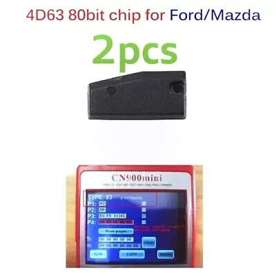 2x Car Key Chip Carbon Transponder Chip For Mazda Ford 4D63 80Bit ID83 • $12.20