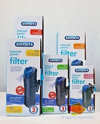 Interpet Aquarium Internal Filter PF Mini PF1 PF2 PF3 PF4 Fish Tank Filters • £13.95