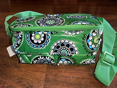 Vera Bradley CUPCAKES GREEN MINI COOLER Lunch Snack Adjustable Strap FLAWED NWT • $29.50