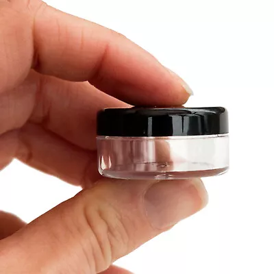 5ml / 5g Empty Small Round Plastic Jars Pots Travel Cosmetic Sample Storage JDB • £3.93