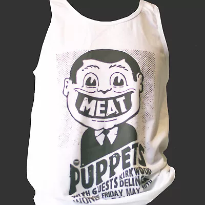 Meat Puppets Psychedelic Punk Rock Hardcore T-SHIRT Vest Top Unisex White S-2XL • $17.39