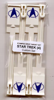 Bally Star Trek Pinball Machine DROP TARGET SET Custom Federation LOGO • $24.95