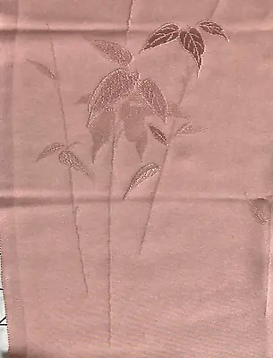 Vintage Furisode Shimmering Rinzu Kimono Silk Fabric Dusty Pink 60x14 Inches • $12