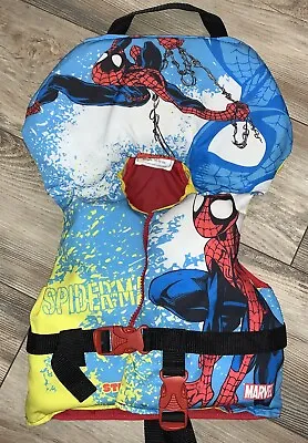 Marvel Spider-Man Child Swim Head Up Vest Life Jacket 30-50lbs Type III No. 3002 • $19.97