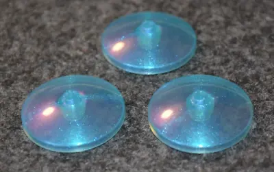 (3) 4x4 Light Blue Semi Translucent Round Dish Brick W Fleck Bricks ~ New Lego • $3.02