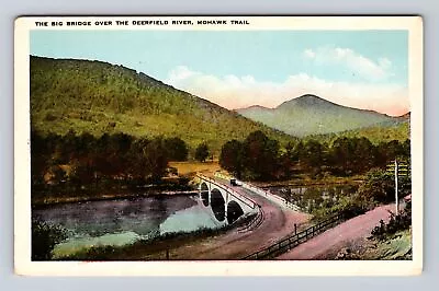 Mohawk Trail MA-Massachusetts Big Bridge Deerfield River Vintage Postcard • $7.99