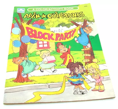 Vintage 1990 Alvin And The Chipmunks Coloring & Activity Book A Golden Book • $24.99