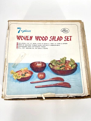 $39.95 • Buy Vintage Formosa- Bamboo Woven Bowl Salad Set 7 Piece 2901 New